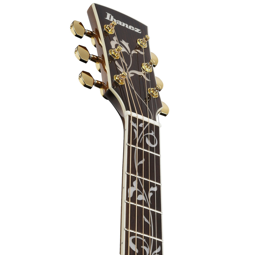 Ibanez Artwood AW391CE Acoustic-electric Guitar - Black High Gloss headstock