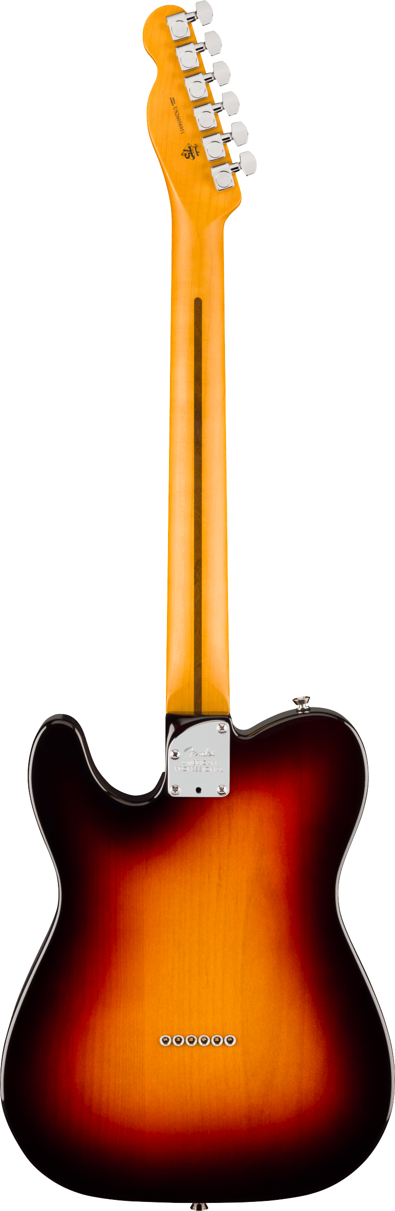 Fender American Professional Telecaster Electric Guitar - 3 Color Sunburst — back view