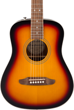 Fender California Standard Redondo Mini Acoustic Guitar - 3 Color Sunburst — three-quarter front view