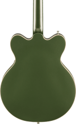 Gretsch G5622 Electromatic Center Block Double-Cut with V-Stoptail Electric Guitar - Olive Metallic — three-quarter back view