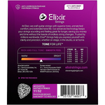 Elixir 16027 Nanoweb 10-PackPhosphor Bronze Acoustic Guitar Strings - Custom Light — back view