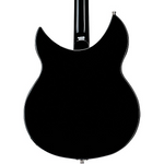 Rickenbacker 330 Thinline Semi-Hollow Electric Guitar - Jetglo — three-quarter back view
