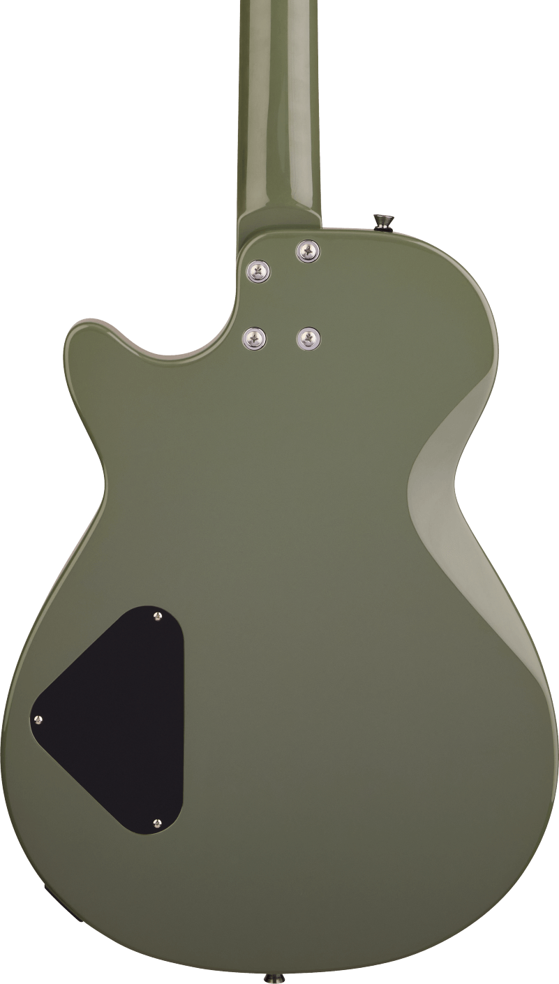 Gretsch Streamliner Jet Club 1 Pickup Electric Guitar - Olive Drab — three-quarter back view