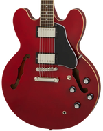 Epiphone ES-335 Semi-Hollowbody Electric Guitar - Cherry — three-quarter front view
