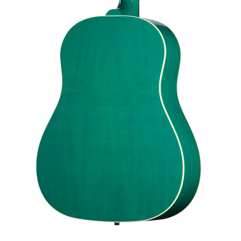 Gibson J-45 Standard Acoustic Electric Guitar - Translucent Teal — three-quarter back view