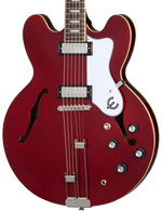 Epiphone Riviera Semi-Hollowbody Electric Guitar - Sparkling Burgundy — three-quarter front view