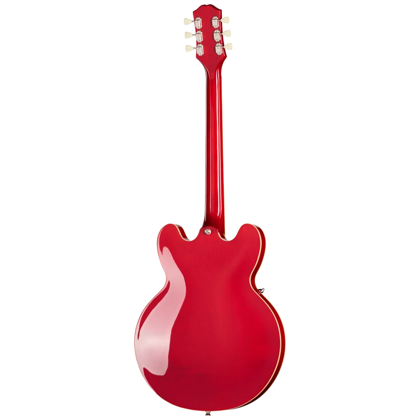 Epiphone ES-335 Left-Handed Semi-Hollowbody Electric Guitar - Cherry — back view