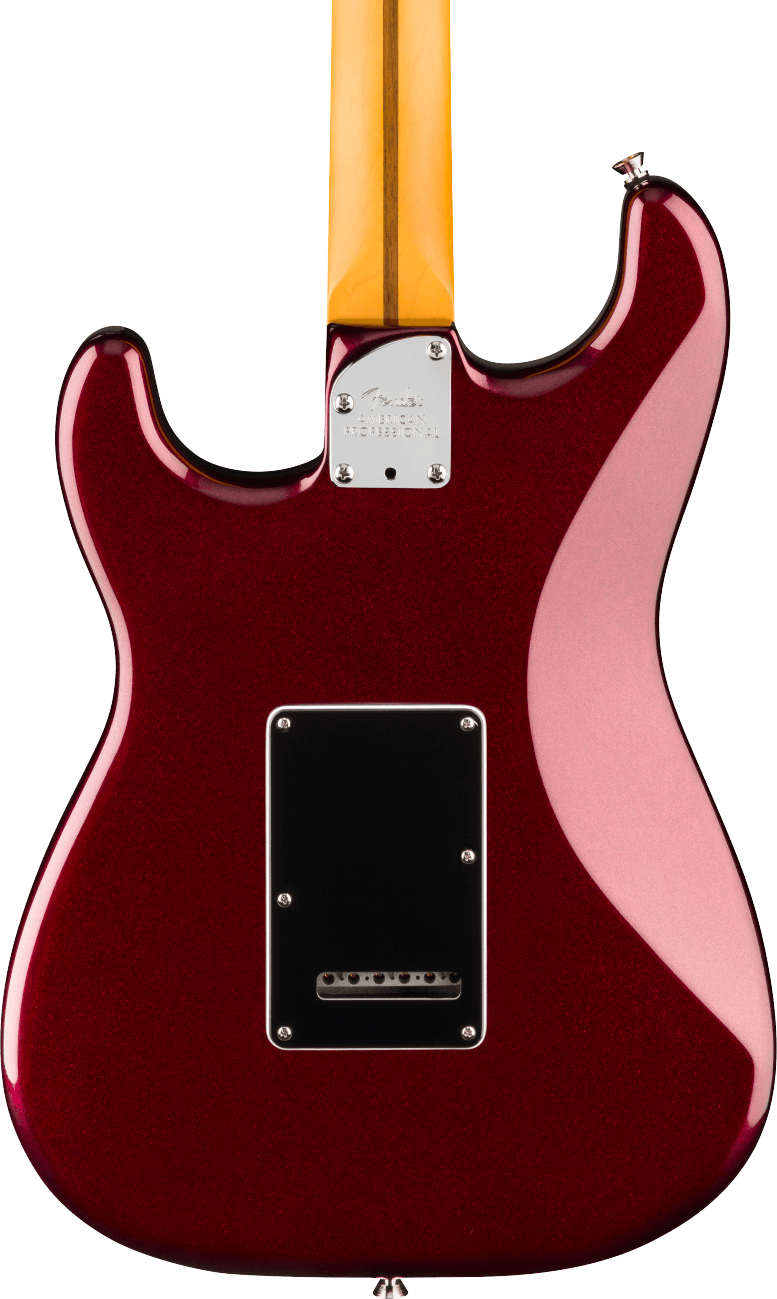 Fender American Professional Stratocaster Electric Guitar - Oxblood — three-quarter back view