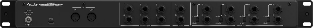 Fender Studio Quantum LT 16 USB-C Audio Interface — back view