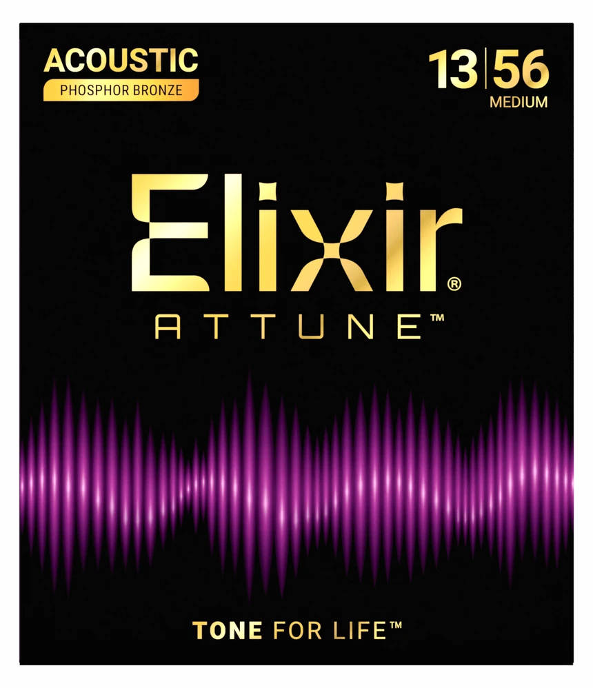 Elixir Attune Phosphor Bronze Acoustic Guitar Strings - Medium
