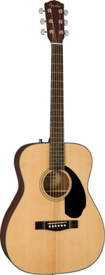 Fender CC-60S Concert Acoustic Guitar - Natural With Walnut Fretboard — front angle