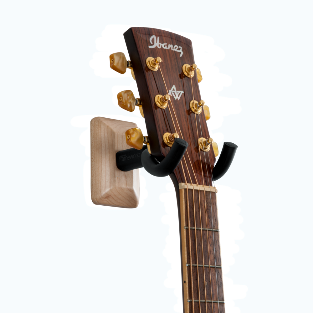 Frameworks GFW-GTR-HNGRMPL Wall Mount Guitar Hanger - Maple — Detail 2