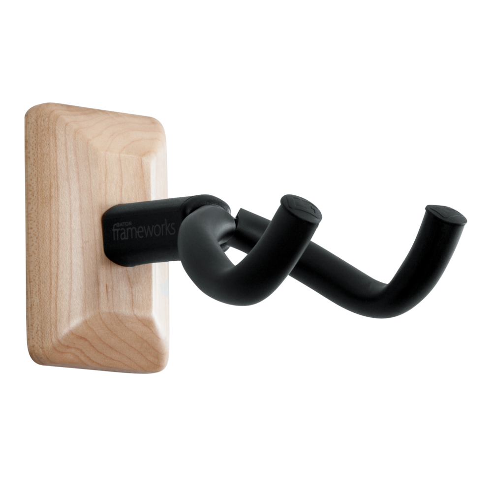 Frameworks GFW-GTR-HNGRMPL Wall Mount Guitar Hanger - Maple — front angle