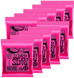Ernie Ball Super Slinky 10-Pack Nickel Wound Electric Guitar Strings - Extra Light — front angle