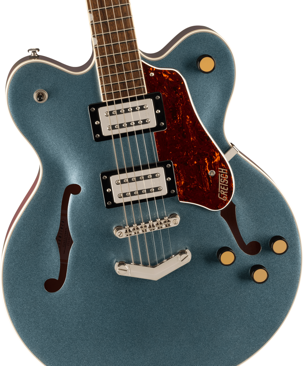 Gretsch G2622 Streamliner Center Block Double-Cutaway Electric Guitar - Gunnmetal — Front angle 1