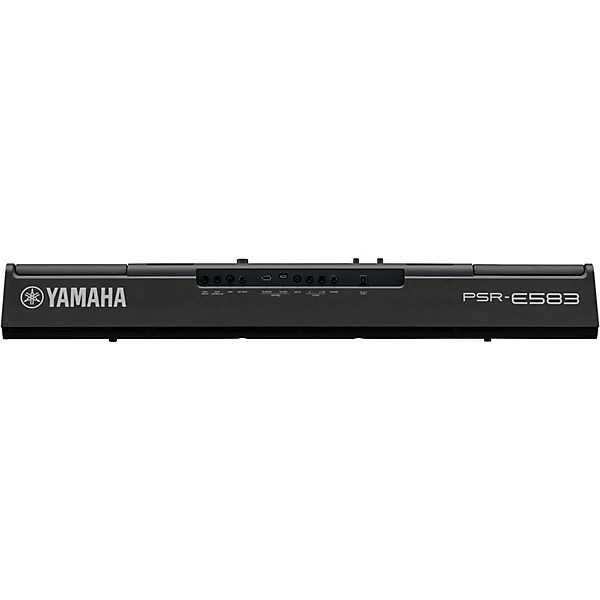 Yamaha PSR-E583 61-key Portable Keyboard - Black — back view