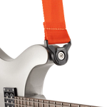 D'addario Poly Pro Auto Lock Strap - Orange in use