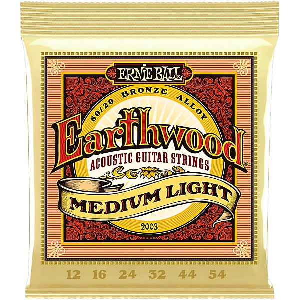 Ernie Ball Earthwood 10-Pack 80/20 Bronze Acoustic Guitar Strings - Medium Light