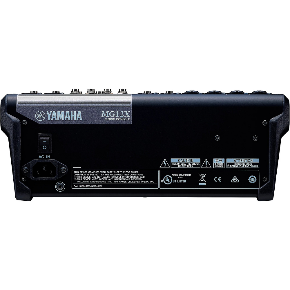 Yamaha MG12X CV 12 Channel Stereo Mixer - With Effects — back view