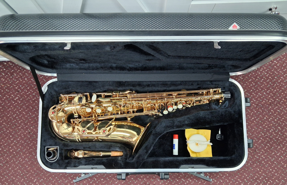 Used Accent AS710L Eb Alto Saxophone - With Original Hard-shell Case and Mouthpiece — Front 1