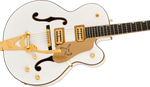Gretsch Synchromatic Falcon Hollow Body Single-Cut Electric Guitar - Snowcrest White — Three quarter front 3