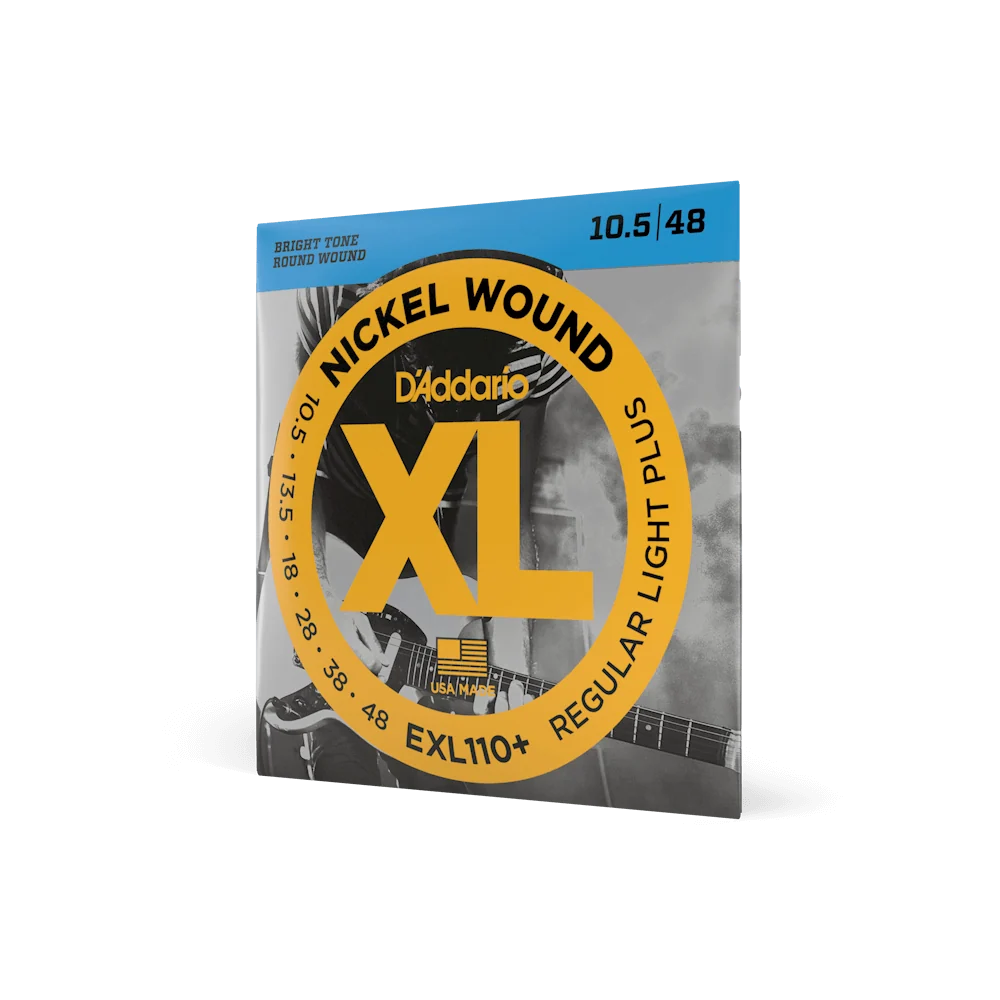 D'Addario EXL110 PLUS  Electric Guitar Strings - Regular Light — front angle
