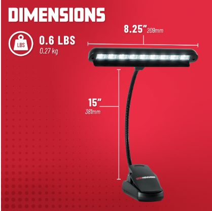 Gator Frameworks GFW-MUS-LED Clip-on LED Music Lamp - With Adjustable Neck detail