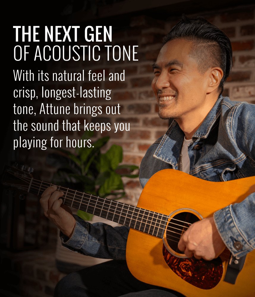 Elixir Attune Phosphor Bronze Acoustic Guitar Strings - Medium — Lifestyle 1