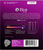 Elixir Strings Nanoweb 80/20 Bronze Acoustic Baritone Guitar Strings - 8 String Set — back view