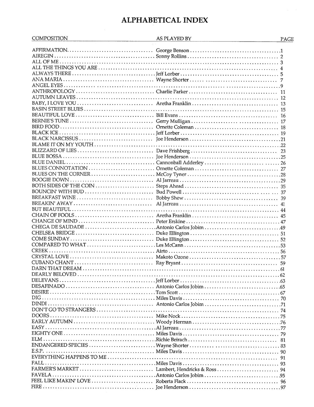 The Real Book - Volume 1 — Detail 1