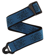 D'Addario Planet Waves Auto Lock Vintage Guitar Strap - Blue Suns — Front 1