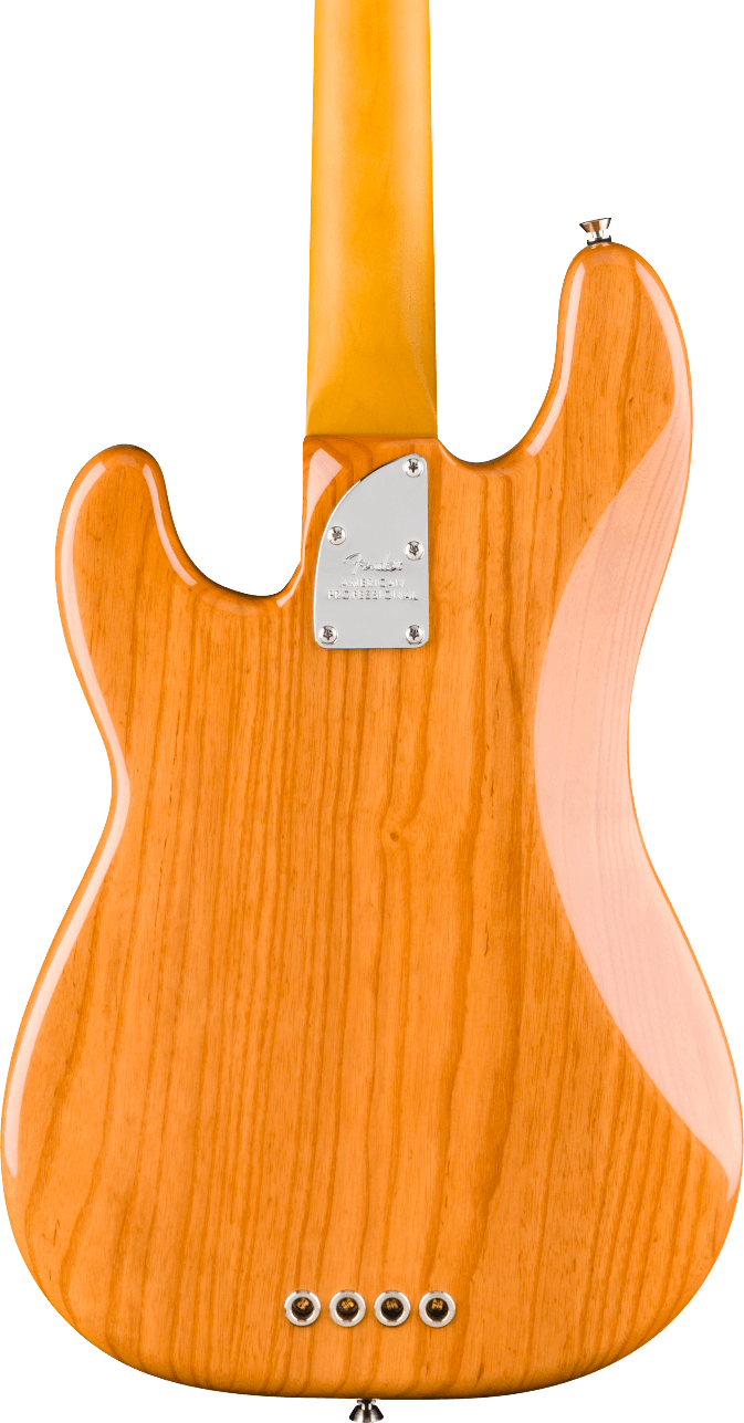 Fender American Professional Precision Bass Guitar - Natural — three-quarter back view
