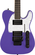 Fender 'Limited Edition' Player Fusion Telecaster HH Electric Guitar - Aura Metallic w/Floyd Rose — three-quarter front view