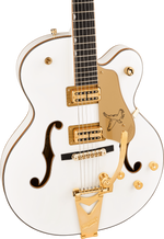 Gretsch Synchromatic Falcon Hollow Body Single-Cut Electric Guitar - Snowcrest White — Three quarter front 2