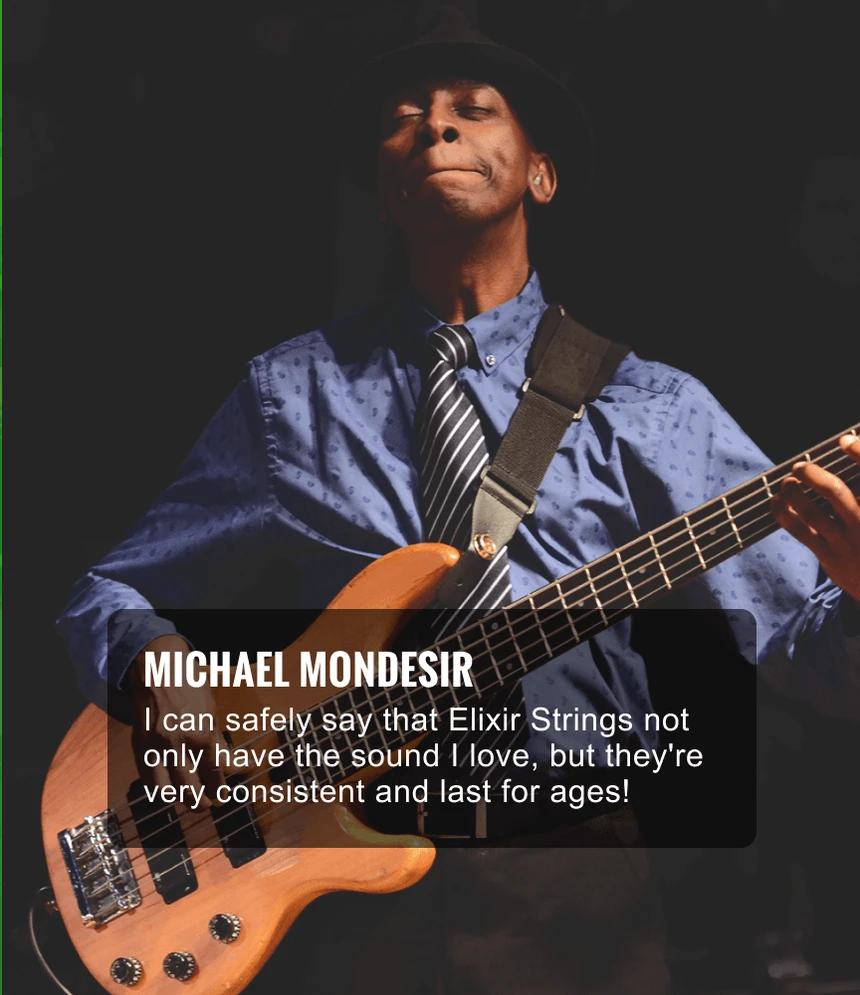Elixir Strings Nanoweb 80/20 Acoustic Bass Guitar Strings - Light — Lifestyle 2