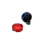 D'Addario Footswitch Toppers - 1 Blue and 1 Red — Front angle 3