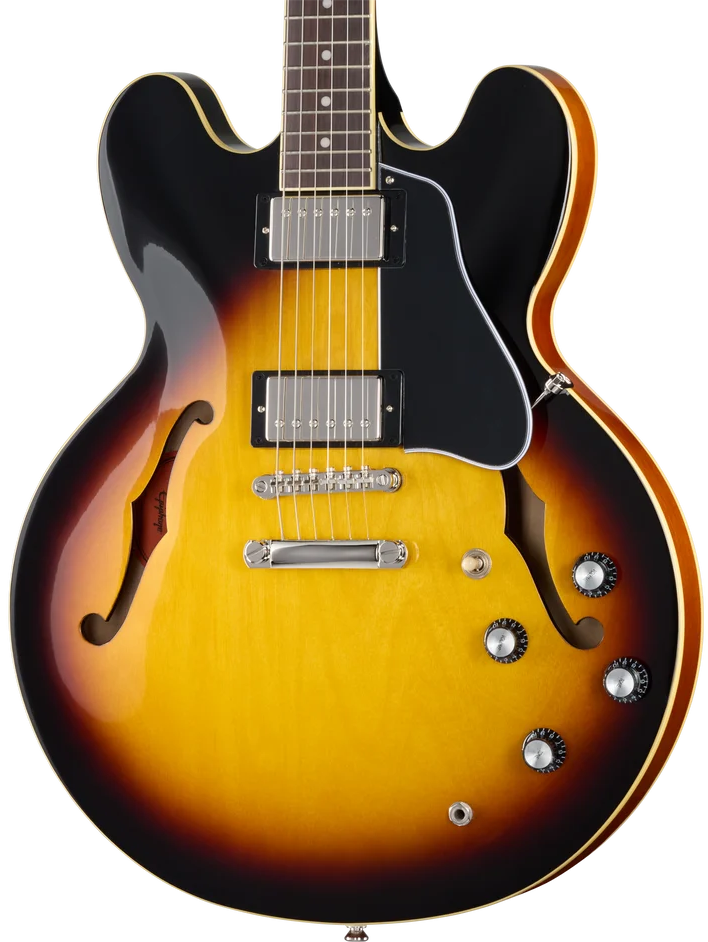 Epiphone ES-335 Semi-Hollowbody Electric Guitar - Vintage Sunburst — three-quarter front view