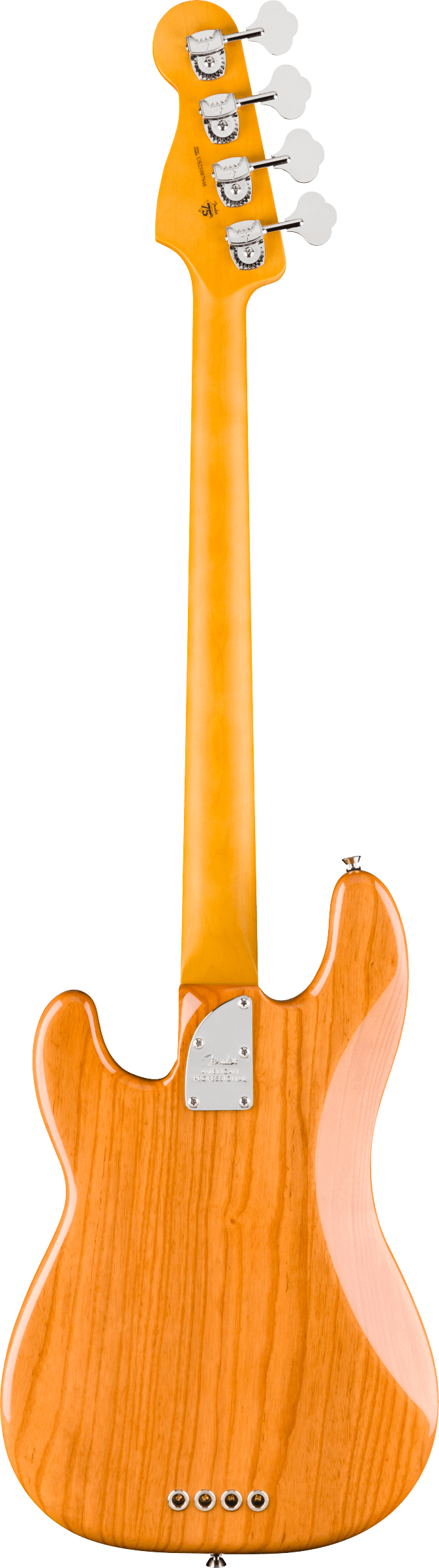 Fender American Professional Precision Bass Guitar - Natural — back view