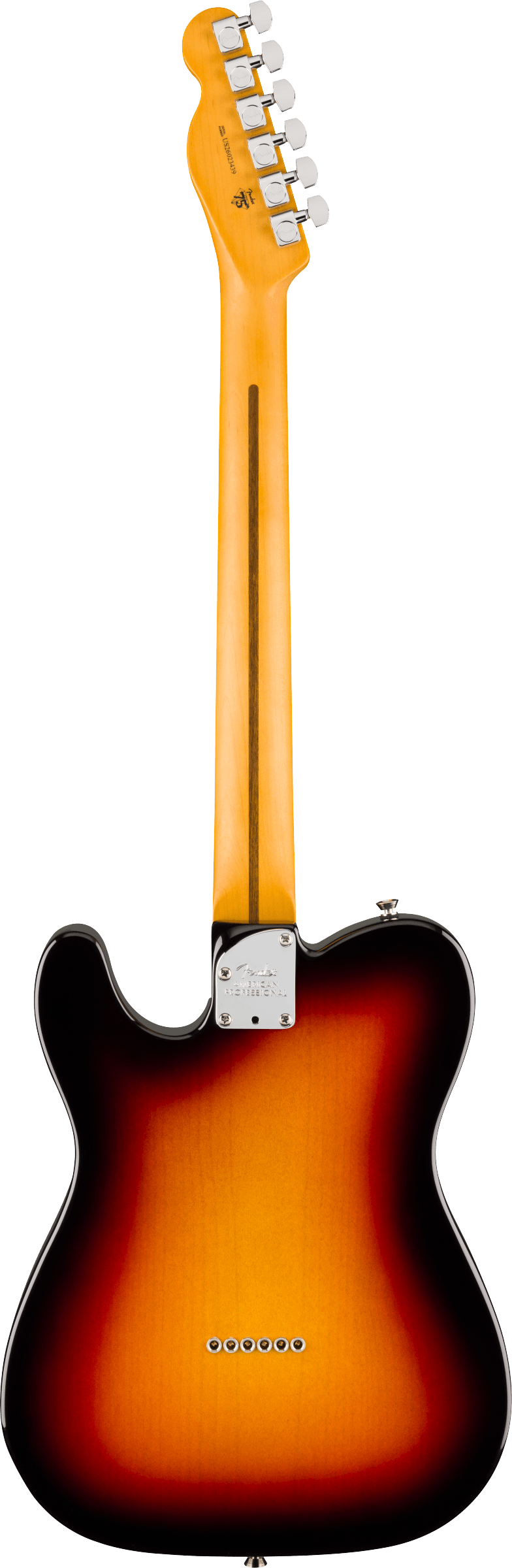 Fender American Professional Hot Shot Telecaster Electric Guitar - 3 Color Sunburst — back view