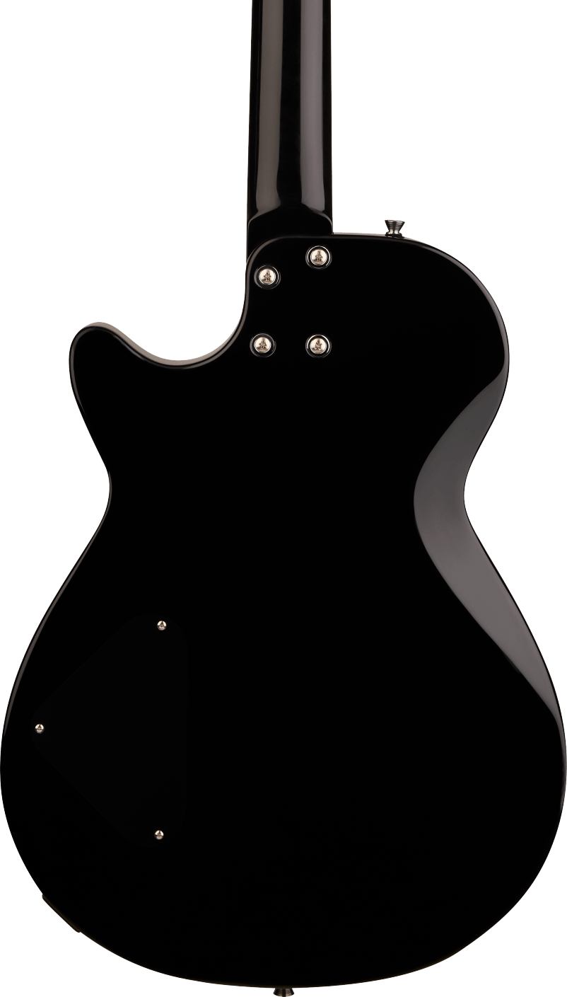 Gretsch Streamliner Jet Club Electric Guitar - Jet Black — three-quarter back view
