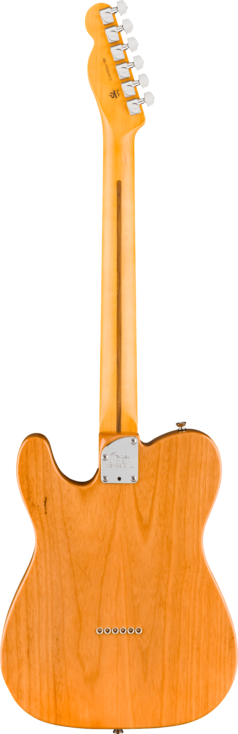 Fender American Professional Telecaster Electric Guitar - Natural — back view