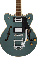 Gretsch G2655T Streamliner Center Block Jr. Double-Cut with Bigsby Electric Guitar - Gunmetal — Three quarter front 1