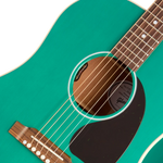 Gibson J-45 Standard Acoustic Electric Guitar - Translucent Teal — Detail 2