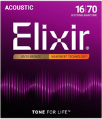 Elixir Strings Nanoweb 80/20 Bronze Acoustic Baritone Guitar Strings - 8 String Set