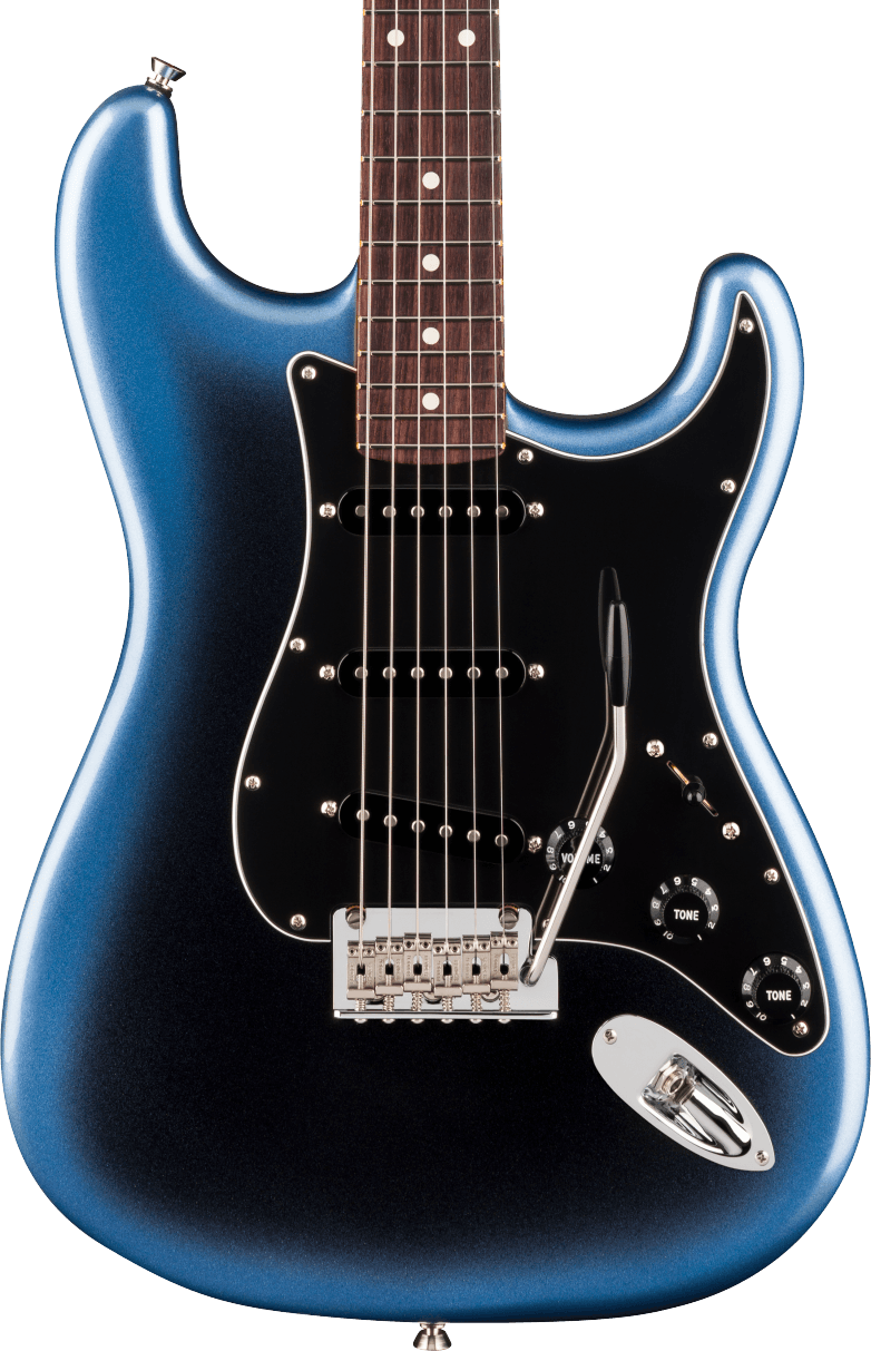 Fender American Professional Stratocaster Electric Guitar - Dark Night — Three quarter front 1