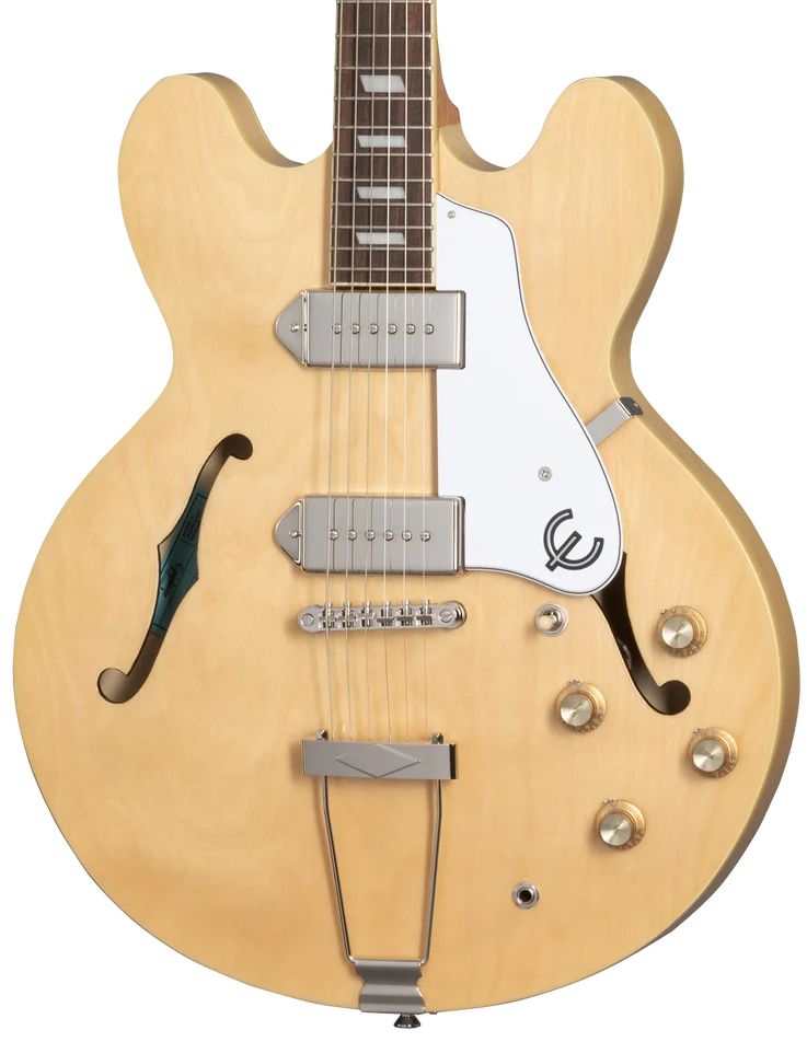 Epiphone Casino Hollowbody Electric Guitar - Natural — three-quarter front view