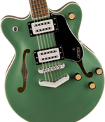 Gretsch G2655 Streamliner Center Block Jr. Double-Cut With V-Stoptail Electric Guitar - Steel Olive — Three quarter front 2