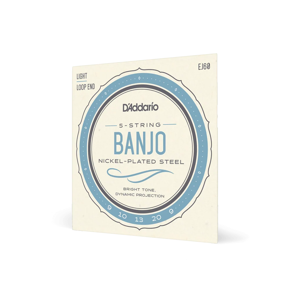 D'Addario EJ60 5-String Banjo Strings - Light — front angle