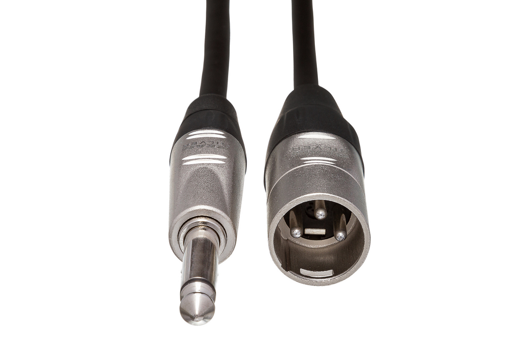 Hosa HPX-020 Pro 20' Unbalanced Interconnect - REAN 1/4 in TS to XLR3M20 — Detail 1