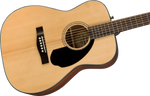 Fender CC-60S Concert Acoustic Guitar - Natural With Walnut Fretboard — Three quarter front 2